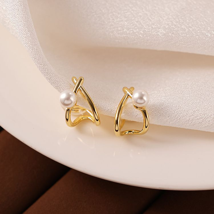 Серьги медь с напылением золотом J10686CJJ