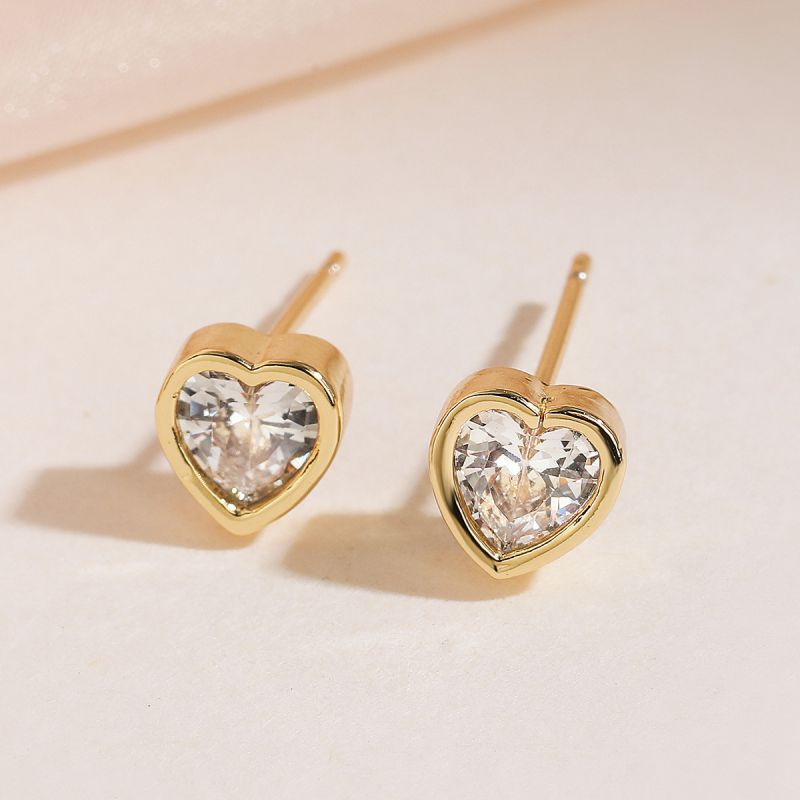 Серьги-кольца с объемным сердцем CJL20456 Серьги-кольца с объемным сердцем CJL20456