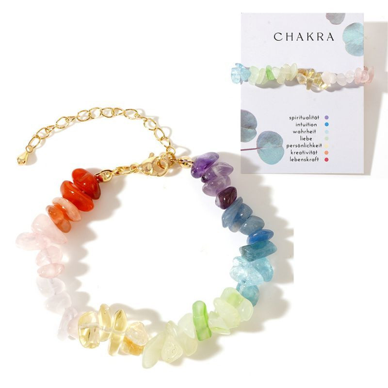 Браслет радужный из каменной крошки CJH64379