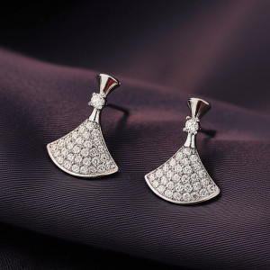 Серьги-гвоздики вееры со стразами 1J11969CJJ