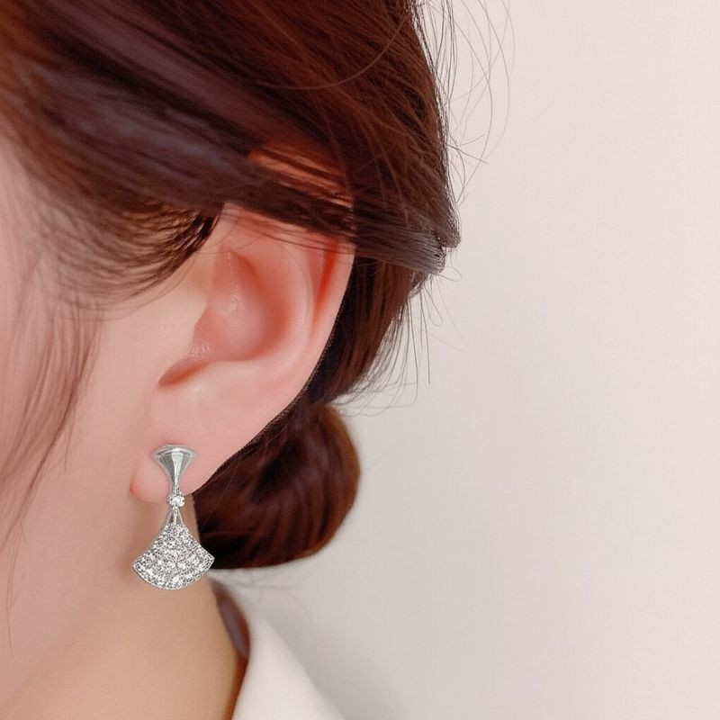 Серьги-гвоздики вееры со стразами 1J11969CJJ