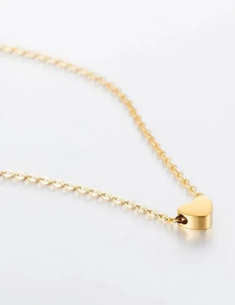 Стальная цепочка с напылением золотом кулон сердце J10092CJJ Стальная цепочка с напылением золотом кулон сердце J10092CJJ