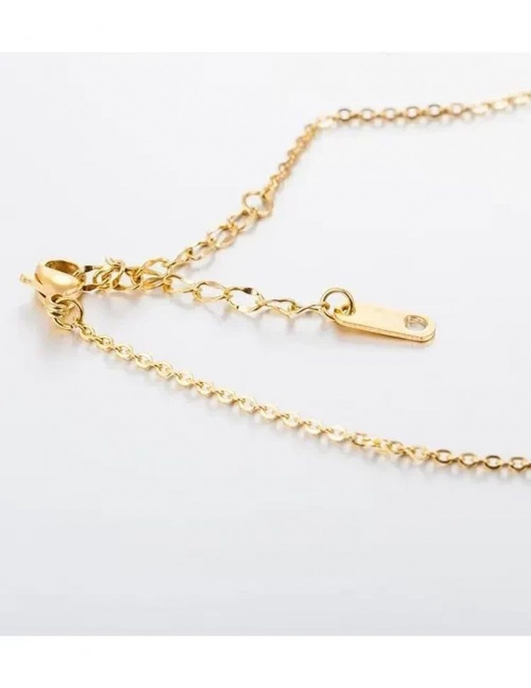 Стальная цепочка с напылением золотом кулон сердце J10092CJJ Стальная цепочка с напылением золотом кулон сердце J10092CJJ