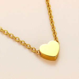 Базовая цепочка с кулоном в форме объемного сердца J10092CJJ Базовая цепочка с кулоном в форме объемного сердца J10092CJJ