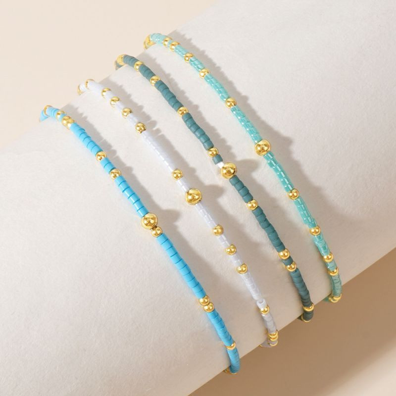 Браслет из тонких бирюзовых нитей CJH68336