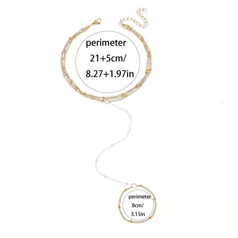 Браслет слейв золотое сияние в двух ярусах CJL24344