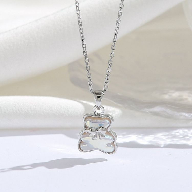 Трогательная цепочка с подвеской в виде объемного медведя J10960CJJ Трогательная цепочка с подвеской в виде объемного медведя J10960CJJ