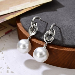 Серьги-подвески с жемчугом CJC25591