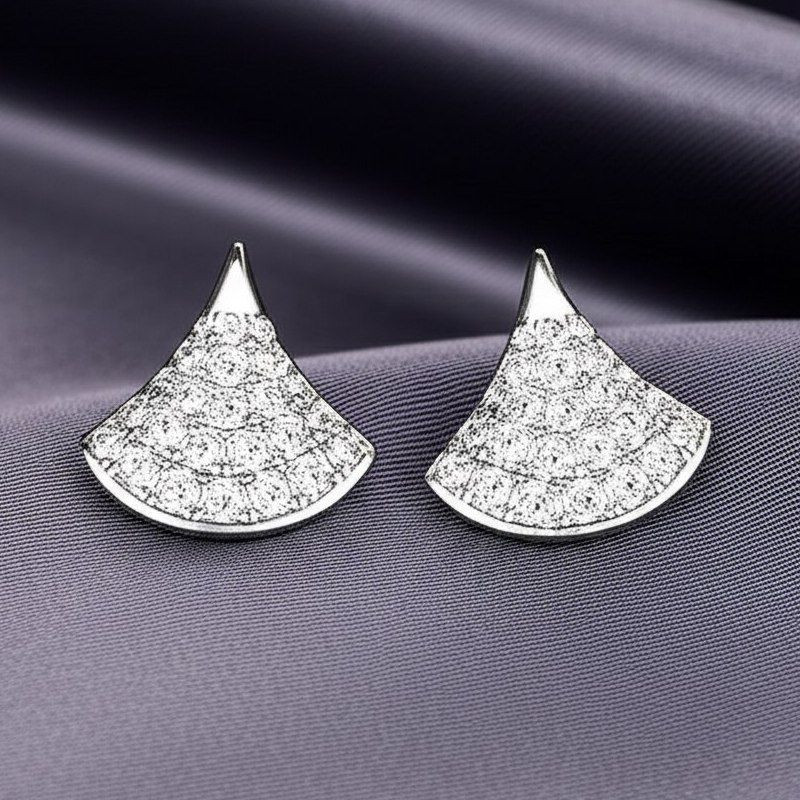 Серьги-гвоздики вееры со стразами 1J11970CJJ