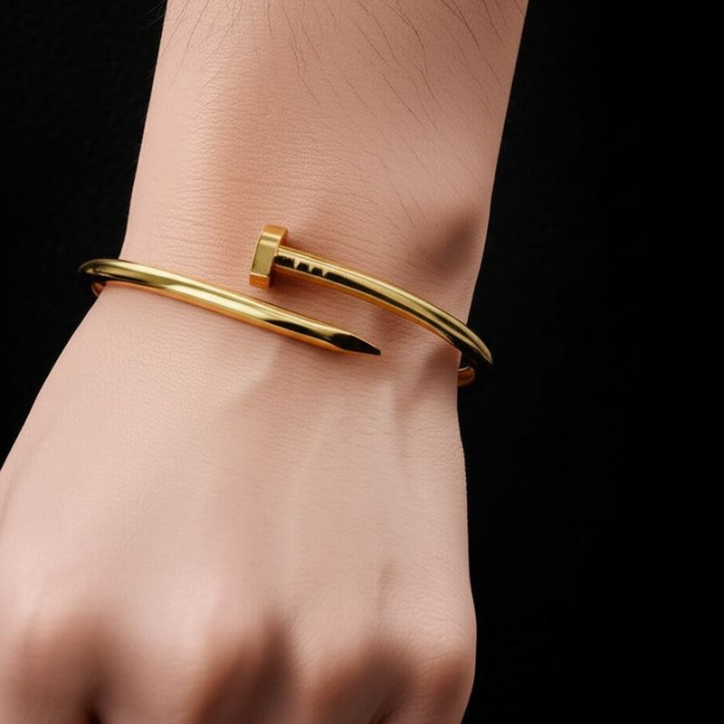 Браслет из титановой стали напыление золотом 1J12041CJJ