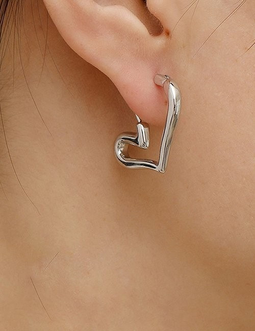 Серьги-контуры «Геометрическое сердце» Z51091