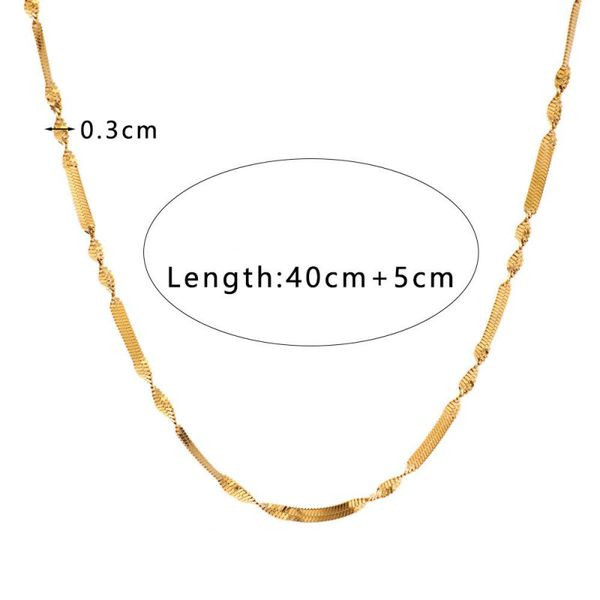 Золотистый многослойный коллар из цепей CJL48239