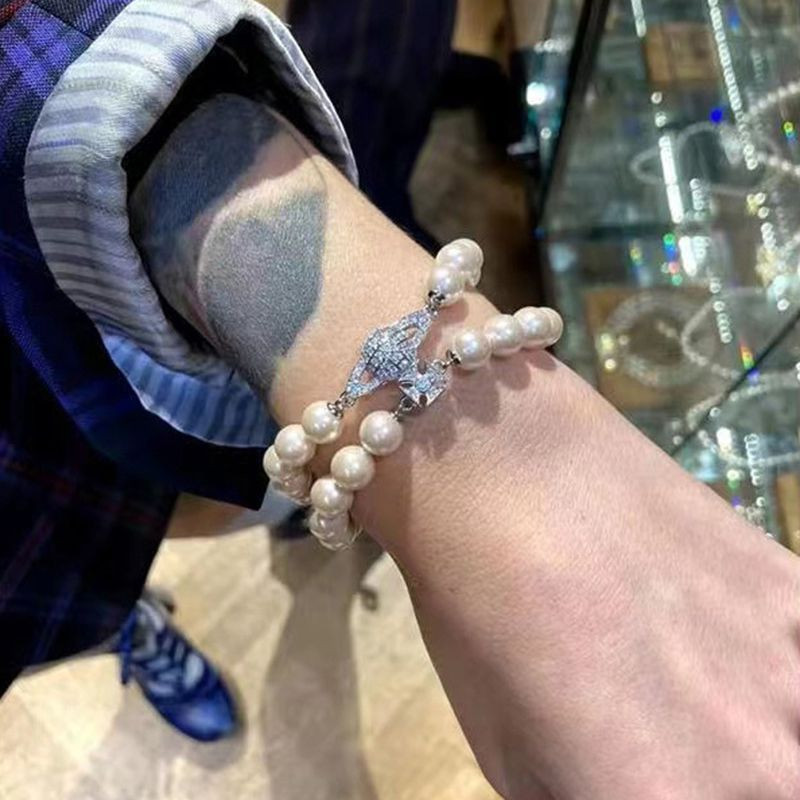 Парные браслеты изысканный жемчуг с золотистым замком