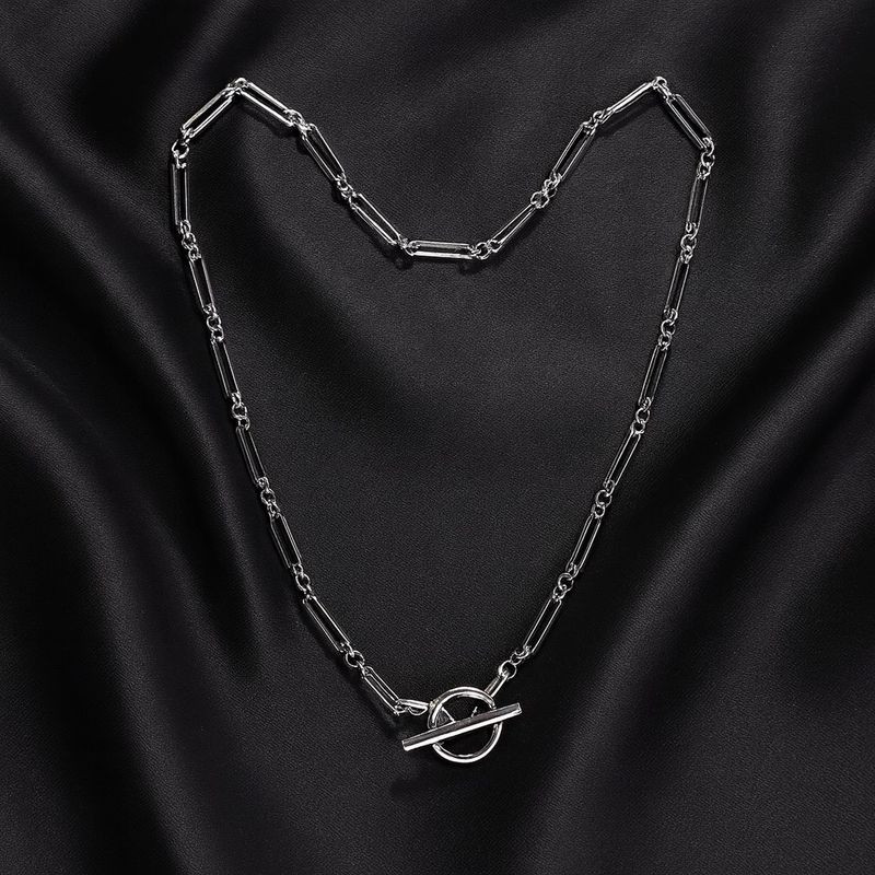 Длинная цепочка с вытянутыми звеньями и замком тогл 1J12465CJJ Длинная цепочка с вытянутыми звеньями и замком тогл 1J12465CJJ