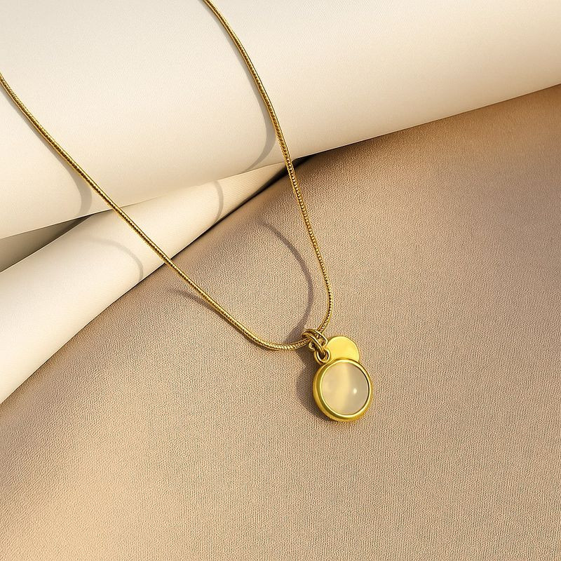 Колье медицинская сталь с напылением золотом J10914CJJ