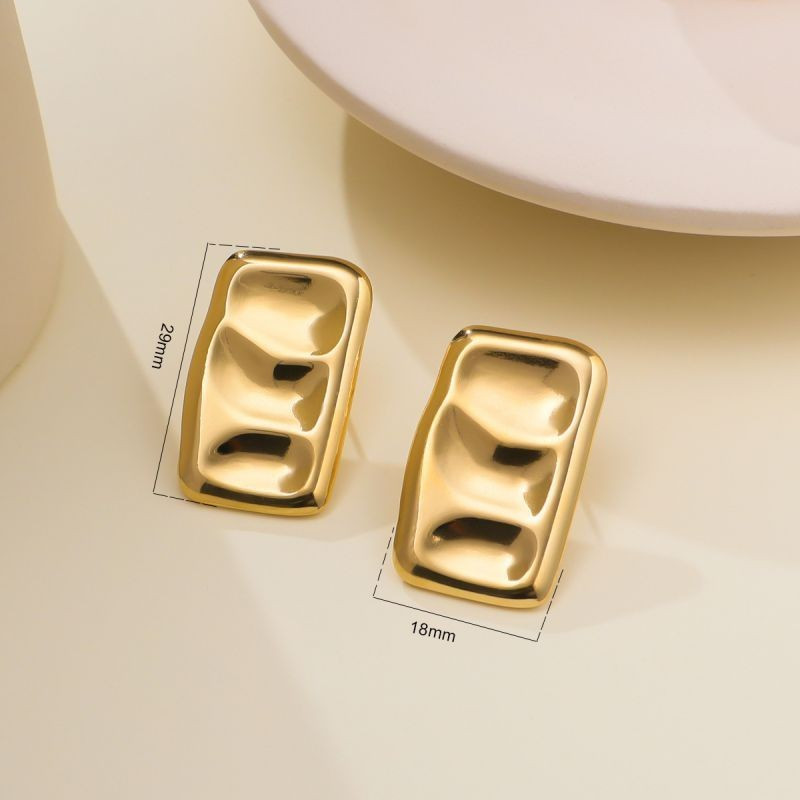 Прямоугольные серьги-пусеты Волна CJG51887