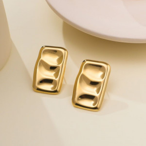 Прямоугольные серьги-пусеты Волна CJG51887