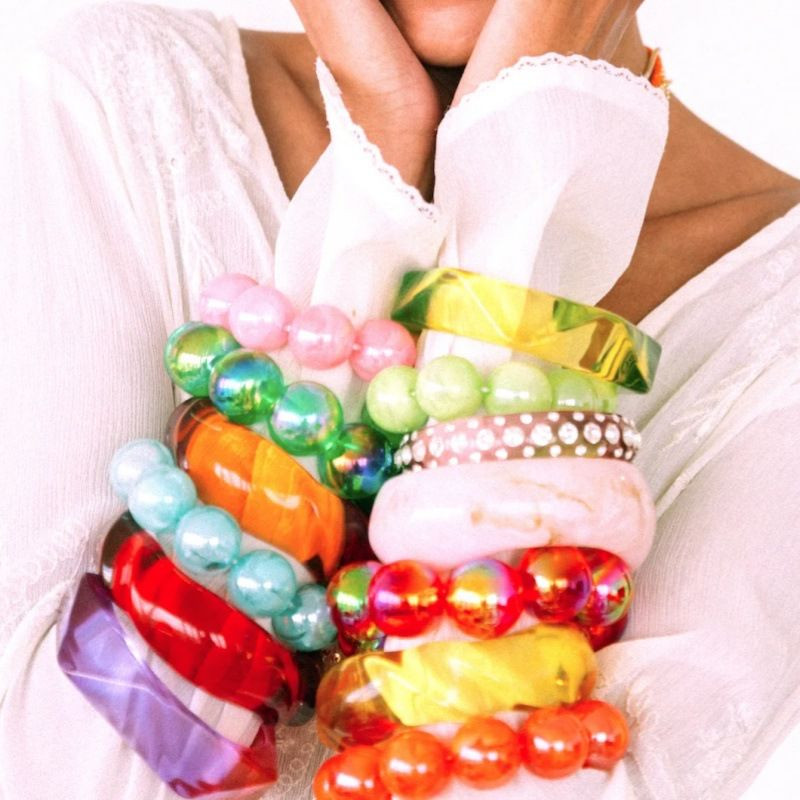 Акриловый браслет из бисера ASUQ90090 Акриловый браслет из бисера ASUQ90090