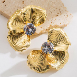 Роскошные серьги-пусеты сияющие соцветия CJN42985