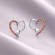 Изящные серьги-пусеты Сердца со звездами и серебряным гвоздиком 1J11569CJJ