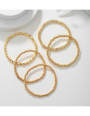 Комплект жестких браслетов золотистого цвета L74309