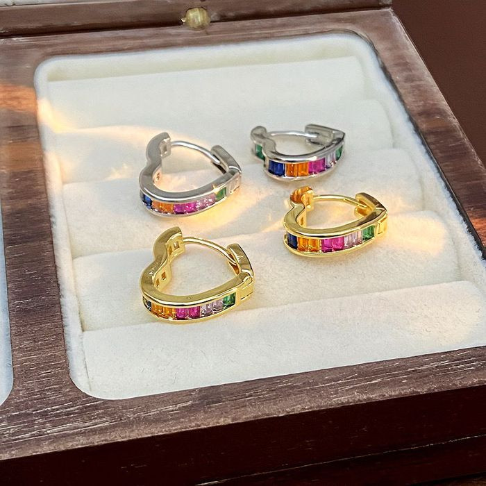 Серьги-конго с разноцветной дорожкой CJL32510