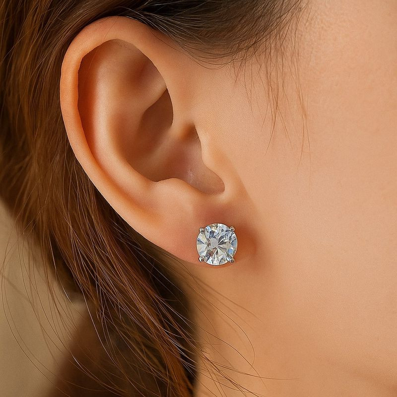 Серьги медь камень циркон 1J12323CJJ