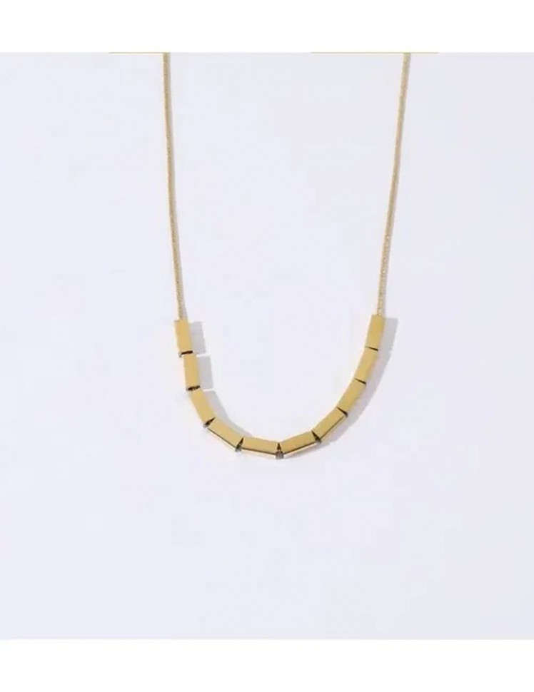 Минималистичная цепочка с прямоугольными подвесками-планками J10094CJJ Минималистичная цепочка с прямоугольными подвесками-планками J10094CJJ