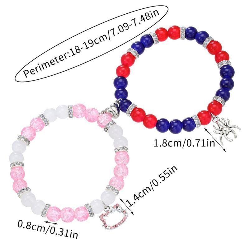 Парные браслеты мистический агат с магнитным притяжением