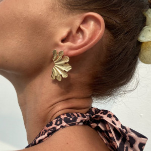 Стильные пусеты Раскрытый веер CJL85669 Стильные пусеты Раскрытый веер CJL85669