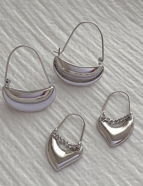 Серьги-петли «Геометрические капли» M22143