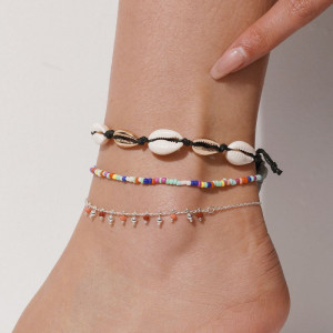 Комплект браслетов на ногу в морском стиле CJL17144