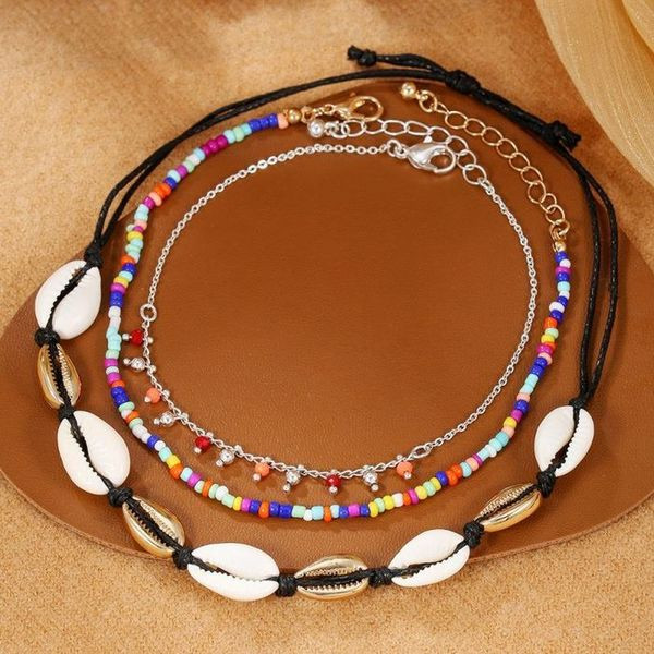 Комплект браслетов на ногу в морском стиле CJL17144