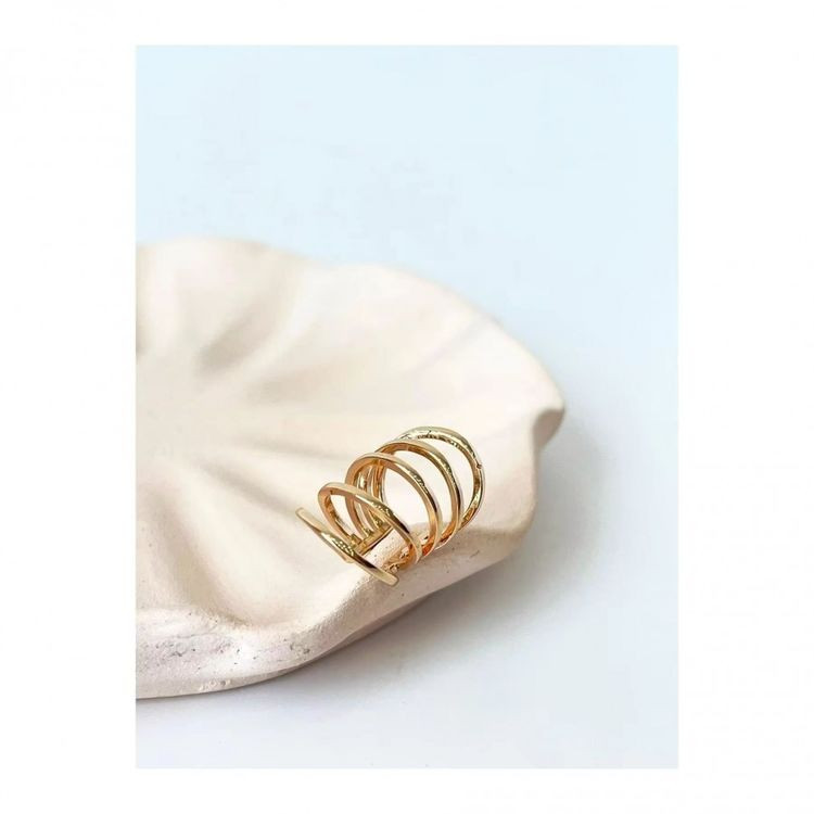 Золотистый кафф-спираль из пяти линий 1J10991CJJ