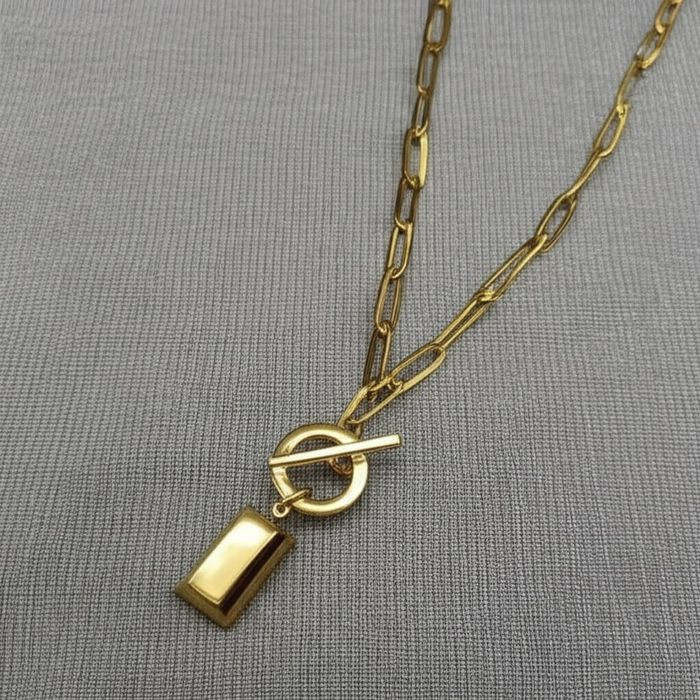 Колье медицинская сталь с напылением золотом J10935CJJ Колье медицинская сталь с напылением золотом J10935CJJ