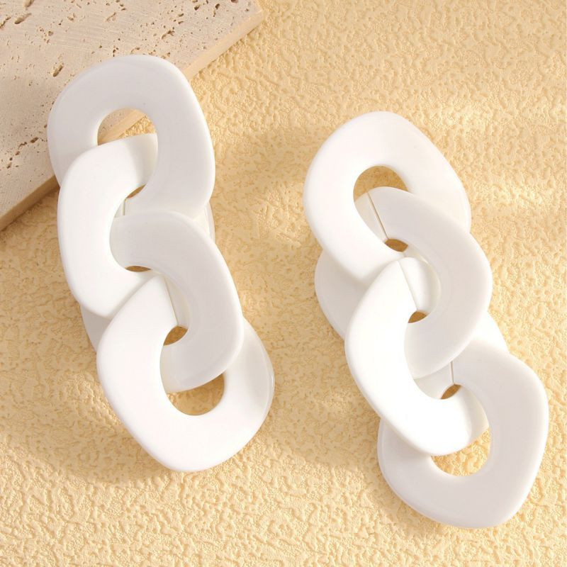 Массивные серьги цепи из бирюзового акрила CJN34092