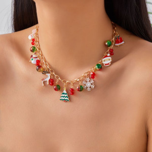 Праздничное колье-шарм с набором новогодних подвесок CJR81826