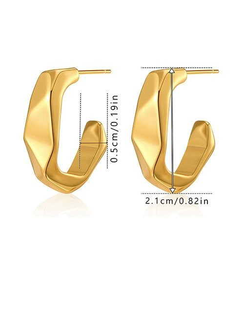 Геометрические серьги-полукольца «Грань» Z65714 Геометрические серьги-полукольца «Грань» Z65714