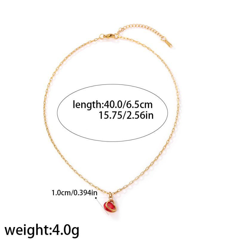 Колье из стали с сердцем и камнем ASUZ56202 Колье из стали с сердцем и камнем ASUZ56202