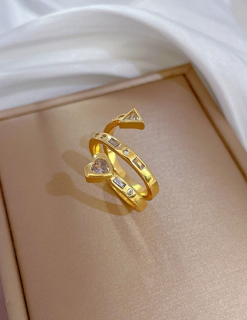 Кольцо имитирующее змею с кристаллами огранки капля U76937