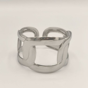 Браслет жесткий разомкнутый с крупными звеньями CJL47164