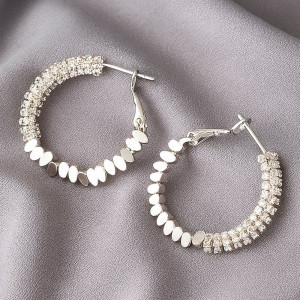 Серьги конго медь напыление платиной 1J12086CJJ Серьги конго медь напыление платиной 1J12086CJJ