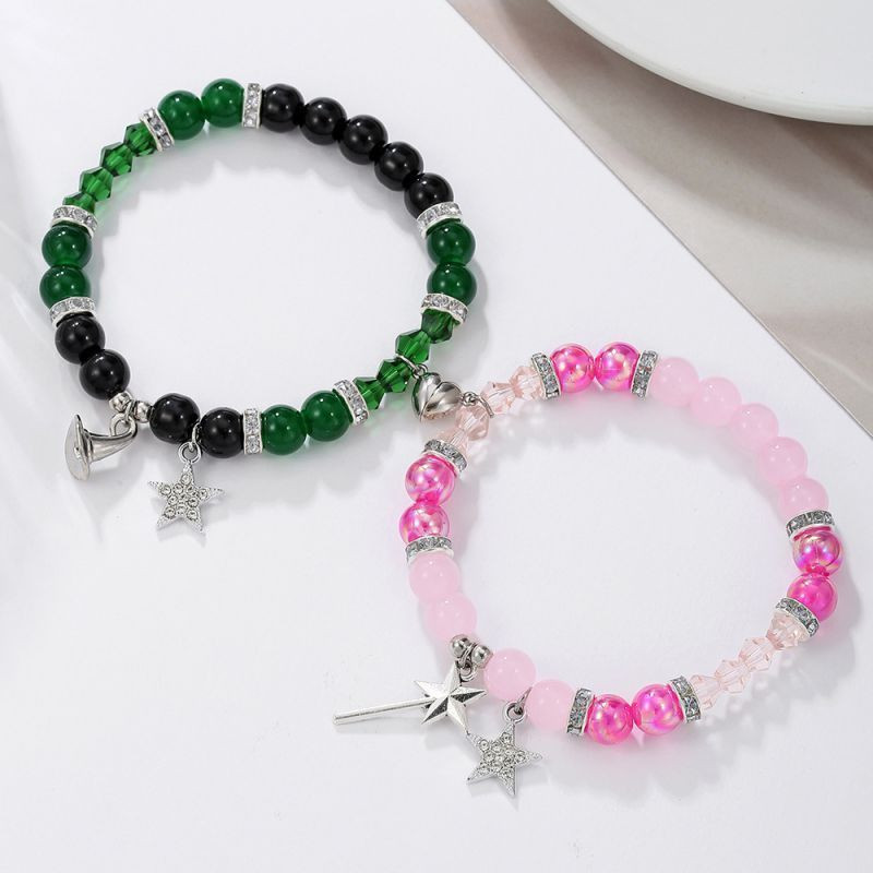 Парные браслеты лесная сказка на текстильном шнуре