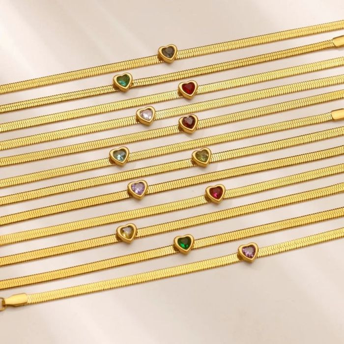 Браслет-нить ультратонкий с ярким граненым кристаллом CJM47819