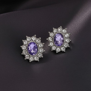 Серьги ювелирный сплав со стразами J11571CJJ Серьги ювелирный сплав со стразами J11571CJJ
