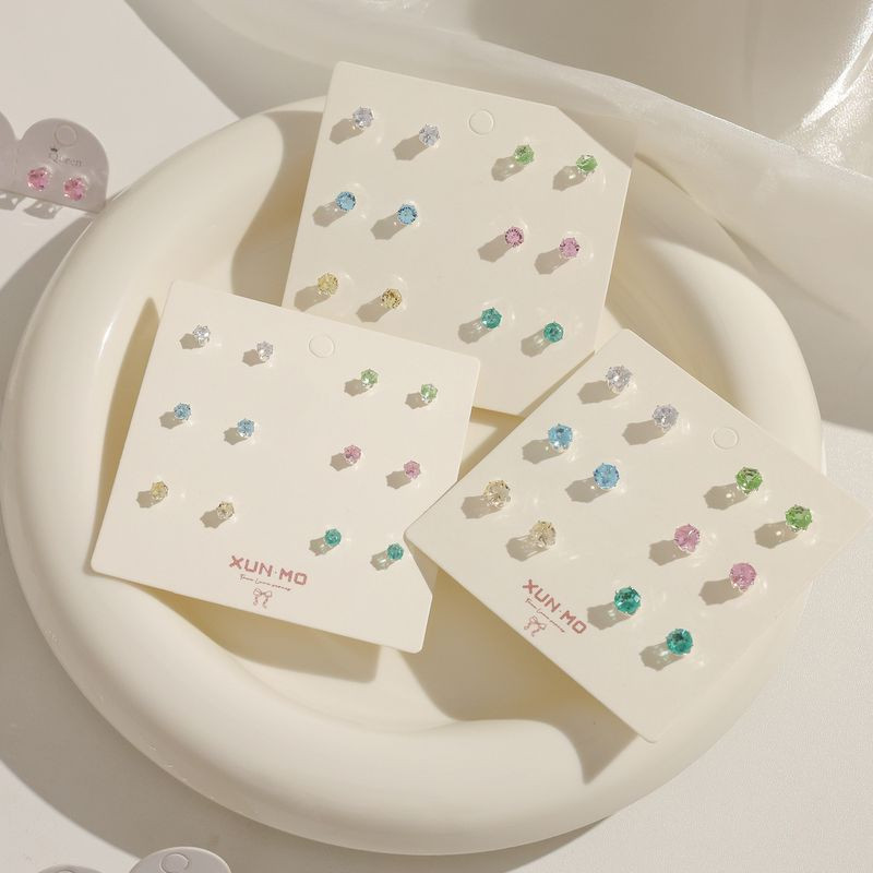 Набор серег циркон ювелирный сплав 1J12316CJJ Набор серег циркон ювелирный сплав 1J12316CJJ