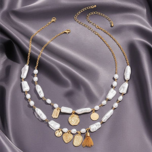 Многослойная цепочка из сплава жемчужная каскадная 1J11838CJJ