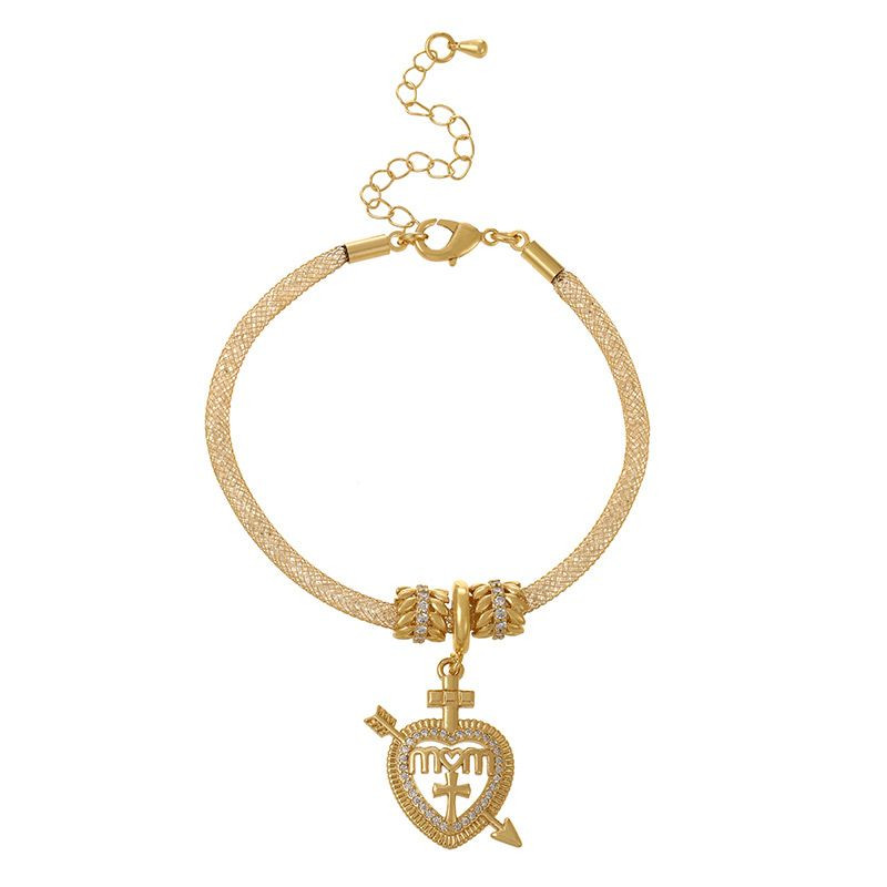 Браслет-обруч с разнообразными подвесками-символами CJL22905