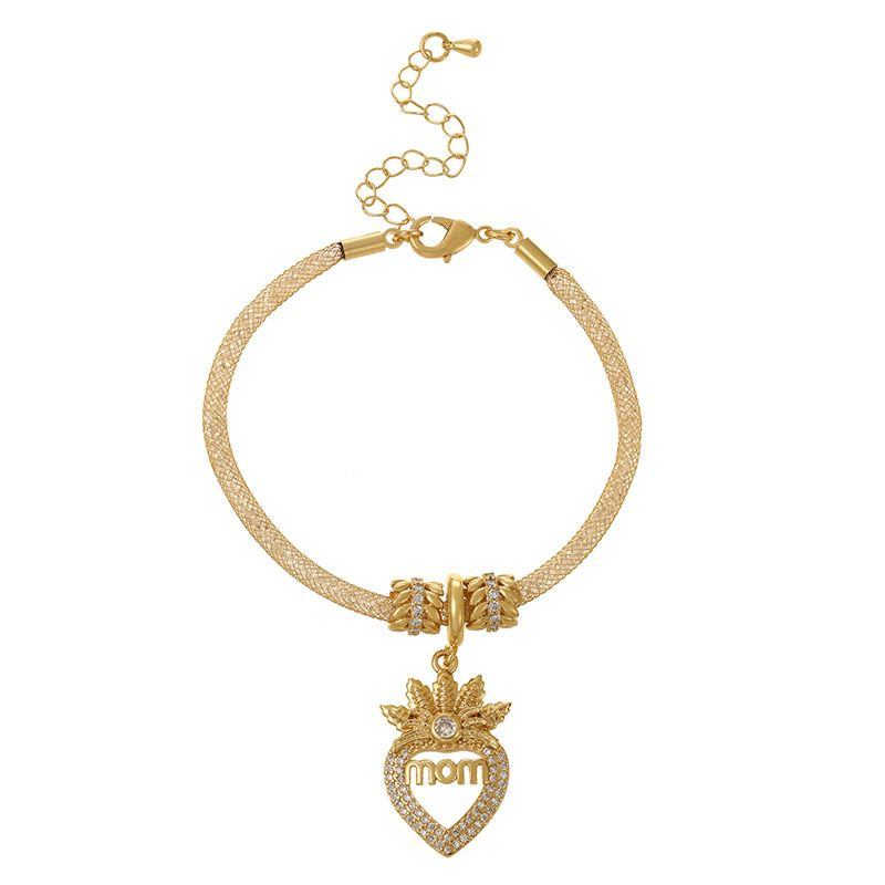 Браслет-обруч с разнообразными подвесками-символами CJL22905