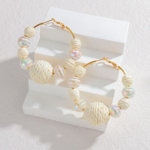 Серьги-кольца с жемчужными гроздьями CJP55959